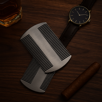 Polished Steel Styling Comb
